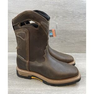 Dan Post Men's Work Boots 8.5W Brown Leather Waterproof Pull On EH Safety Toe‎